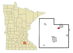 Location of Dundas, Minnesota