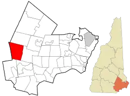 Location in Rockingham County and the state of New Hampshire.