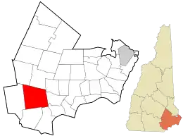Location in Rockingham County and the state of New Hampshire.