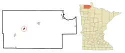 Location of Badger, Minnesota