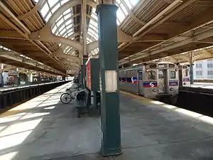 SEPTA trains at 30th Street Station upper level