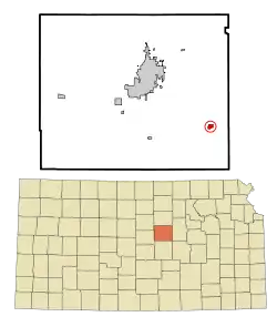 Location within Saline County and Kansas