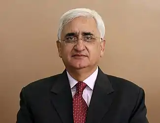 Image 1Salman KhurshidPhoto: Muhammad Mahdi KarimSalman Khurshid is an Indian politician from the Indian National Congress. He serves as the Cabinet Minister of the Ministry of External Affairs. Previously Khurshid served as Minister of Law and Justice.More selected portraits