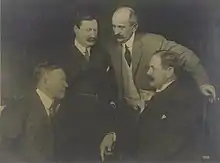 The "Big Four" graft prosecutors (left to right) Frances J. Heney, William J. Burns, Fremont Older and Rudolph Spreckels.