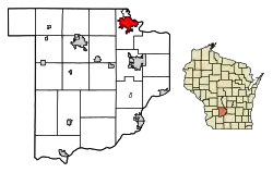 Location of Lake Delton in Sauk County, Wisconsin.