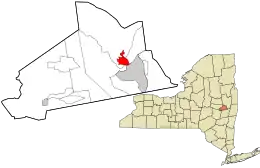 Location in Schenectady County and the state of New York.