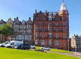 The northern end: Scores Hotel (left), Hamilton Grand (right)