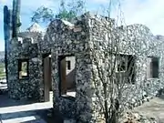 Front view of the ruins of the Scorpion Gulch residence.