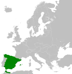 European borders of the Second Spanish Republic, as well as the Spanish protectorate in Morocco