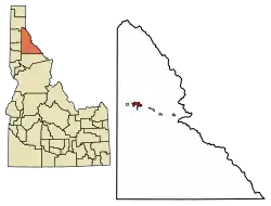 Location of Kellogg in Shoshone County, Idaho
