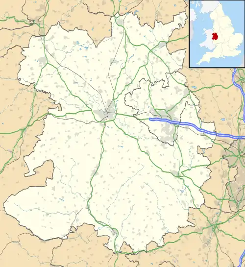Woofferton transmitting station is located in Shropshire