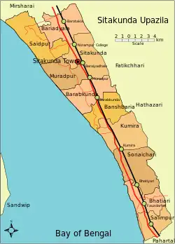 Location of Sitakunda