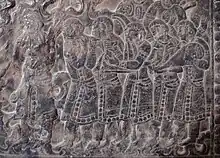 Sogdian musicians from the funerary couch, Northern Qi, Guimet Museum.