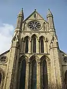 Early English lancet windows in the south transept of Beverley Minster, East Riding of Yorkshire, England