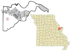 Location of New Melle, Missouri