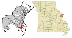 Location of Concord, Missouri