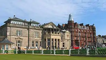 Hamilton Grand (right), the Royal and Ancient Golf clubhouse (left)