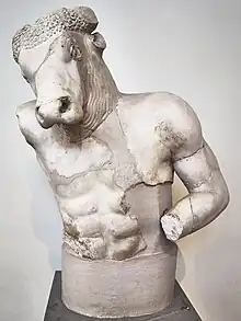 Minotaur, from a fountain in Athens, a Roman copy of Myron's lost group of Theseus and the Minotaur, National Archaeological Museum of Athens