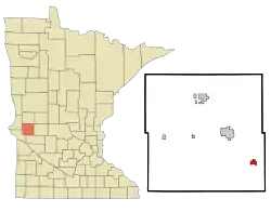 Location of Hancock, Minnesota
