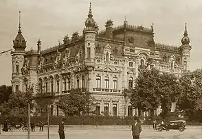 Beaux-Arts aka Eclectic - Sturdza Palace in the Victory Square, Bucharest, 1898-1901-destroyed by WW2 bombardments, by Iulius Reinicke