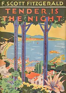 The book cover depicting the shoreline of the French Riviera with the novel's title in orange font.