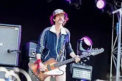 Poullain live with The Darkness in 2015