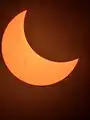 Partial eclipse from the National Weather Center in Norman, Oklahoma.