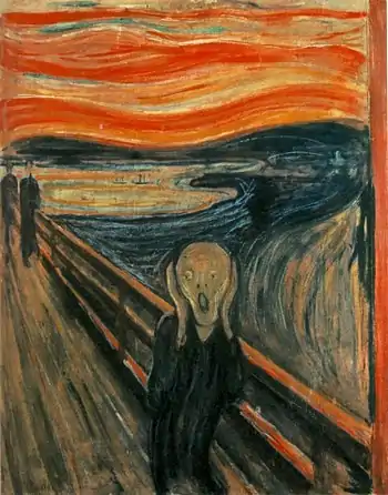 Image 42Edvard Munch, 1893, early example of Expressionism (from History of painting)
