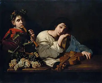 Aminta's Lament (ca. 1625), oil on canvas (39 x 47 in.) Louvre, Paris