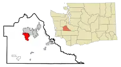 Location of Tumwater, Washington