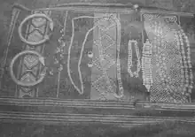 Traditional Hajong ornaments placed upon an Argon.