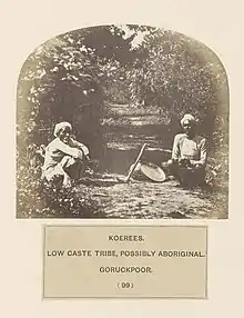 A 19th century image showing two Koeri men near Gorakhpur.