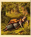 Fanny alone in the wood.