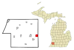Location of Mattawan, Michigan