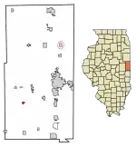 Location of Fairmount in Vermilion County, Illinois.