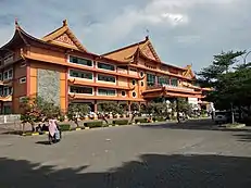 Maha Vihara Maitreya, one of largest Buddhist temple in Indonesia, located in Percut, Deli Serdang