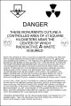 A proposed notice for the markers outlining a 16 sq mi (41 km2) exclusion area around the WIPP facility.