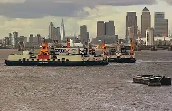 Image 16Woolwich Ferry boats "John Burns" and "James Newman" on the River Thames, 2012.