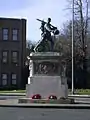 Cambridge War Memorial in its previous position, in 2007