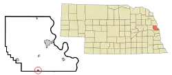 Location of Washington, Nebraska