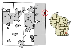 Location of Butler in Waukesha County, Wisconsin.