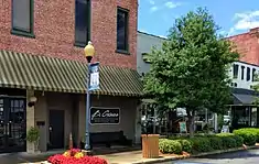 View of B. Graves Bar & Restaurant in downtown Troy
