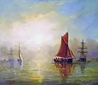 Fishing Boats in a Calm