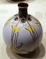 Bone china vase, Burslem, c. 1890s, by William Hodkinson