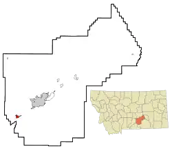 Location of Laurel, Montana