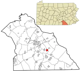 Location in York County and the state of Pennsylvania.