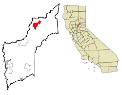 Location in Yuba County and the state of California