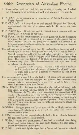 A brief description ofAustralian Football (p. 5)