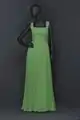Evening dress in green georgette, Swedish, 1950s